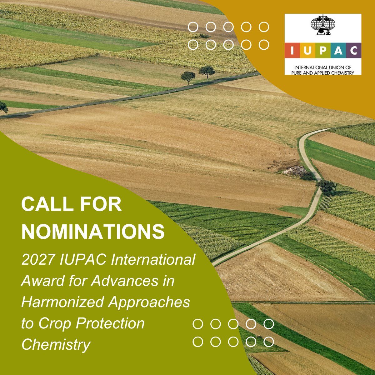 2027 IUPAC International Award for Advances in Harmonized Approaches to
